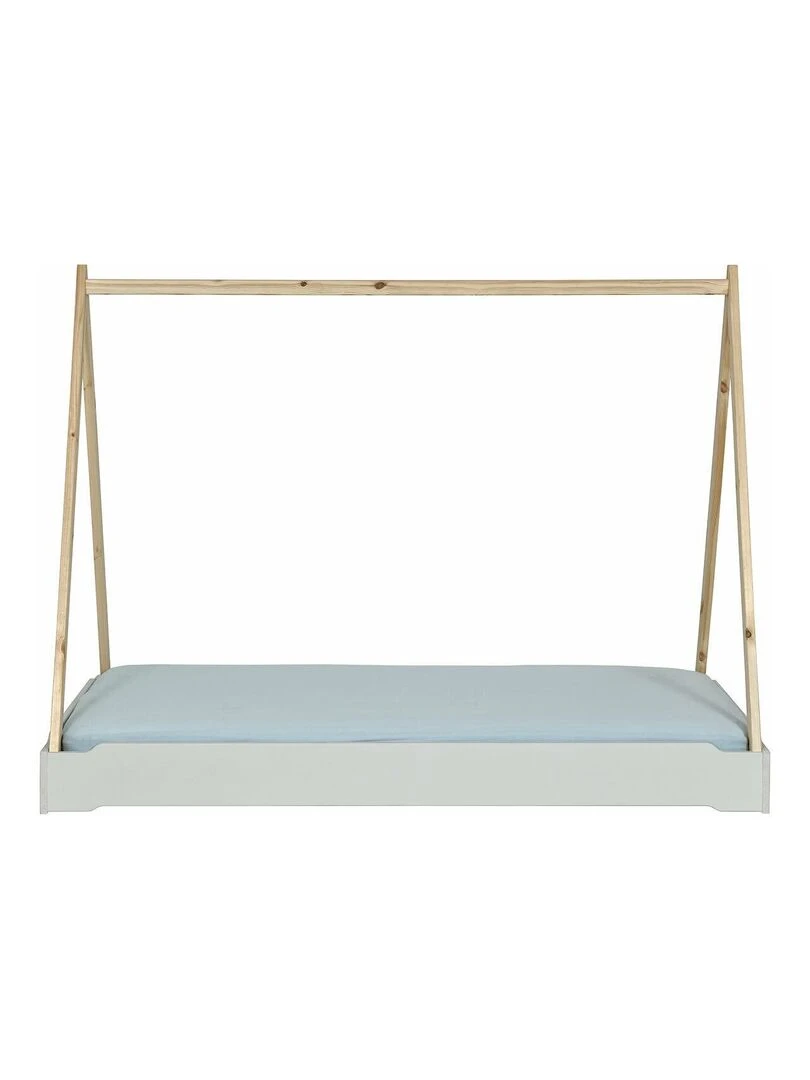 Lit empilable cabane avec matelas Jelly   AKITEN RETAIL   Gris