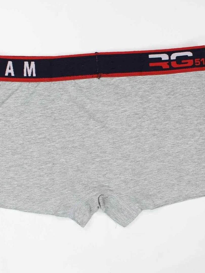 RG512   Sous vetement homme imprimé logo en coton   Gris