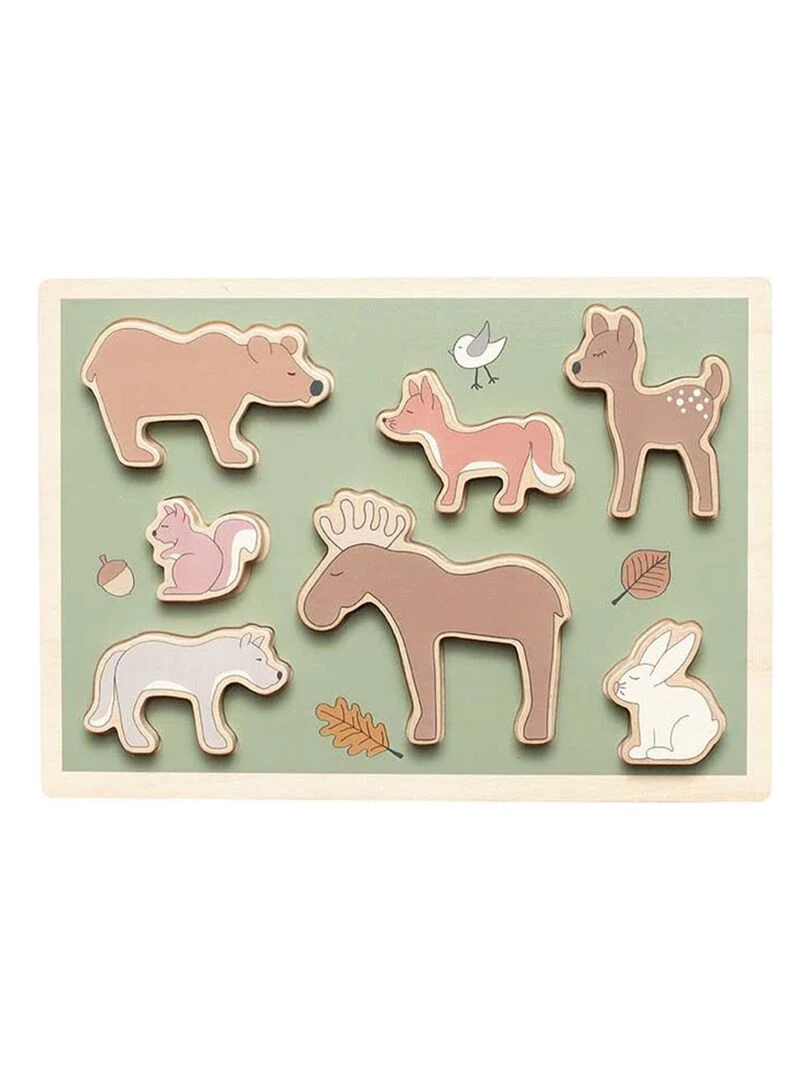 Jouet bébé Chunky puzzle en bois Animaux de la forêt N/A