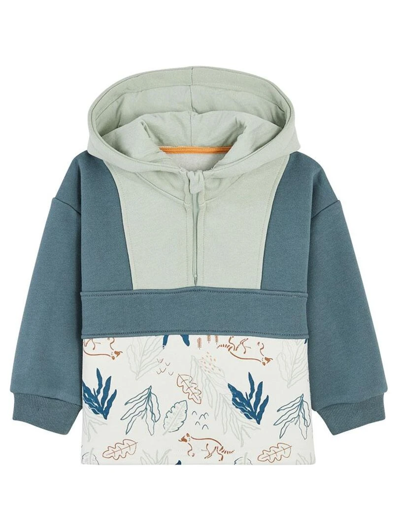 Sweat shirt à capuche en molleton garçon Oslo Vert