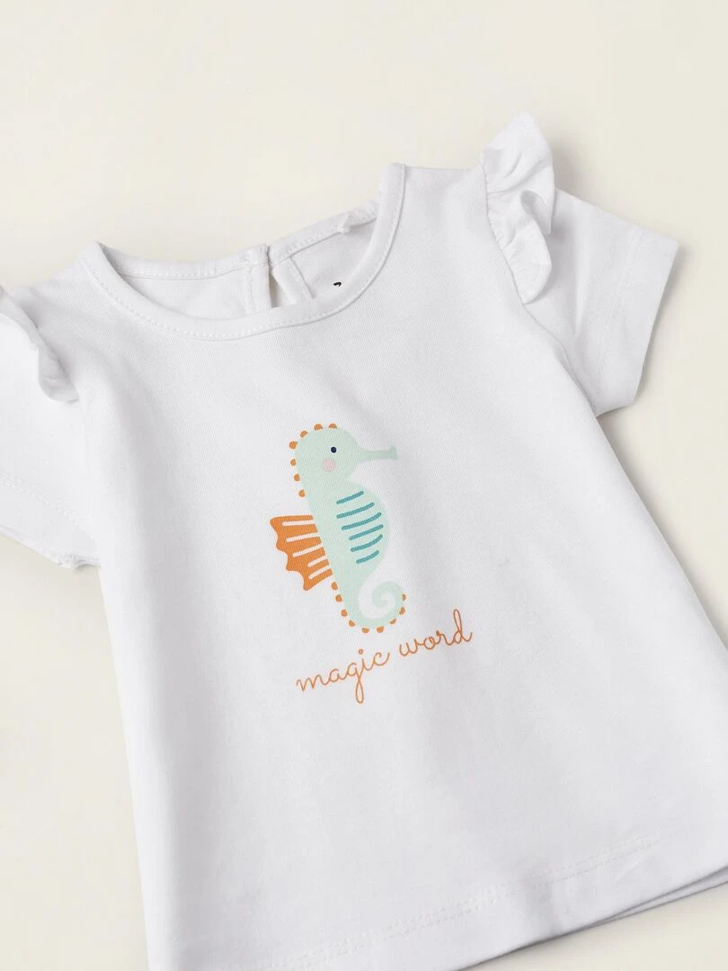Ensemble de 3 Pièces pour Nouveau née  NATURE TAKEOVER   Blanc