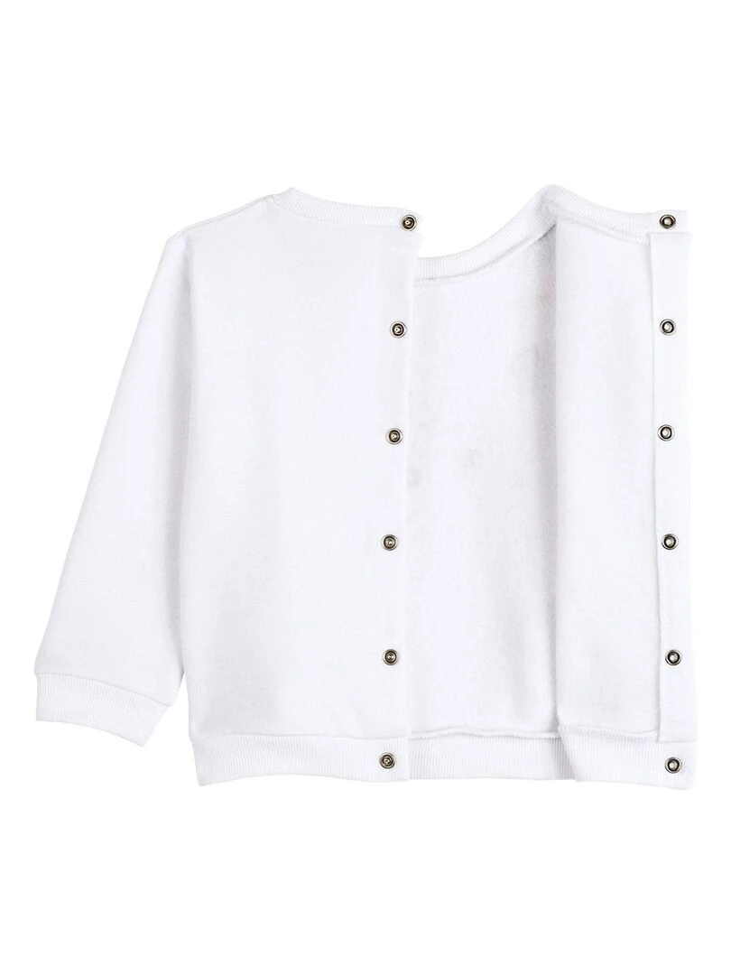 Sweat bébé mixte en molleton Little Fox   Ecru