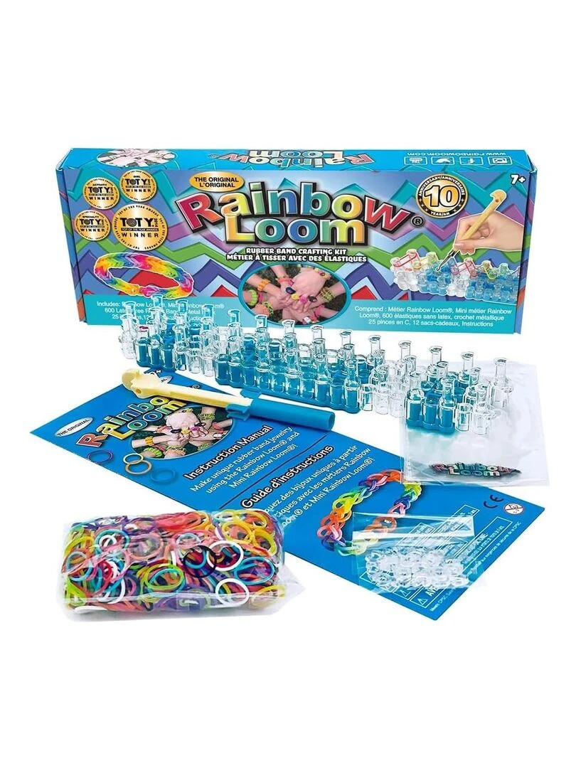 Rainbow Loom Original Fabrication de Bracelets Metier a Tisser avec 600 elastiques   N/A