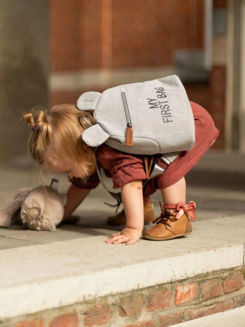 Sac à dos bébé My first bag canvas gris (24 cm) Gris