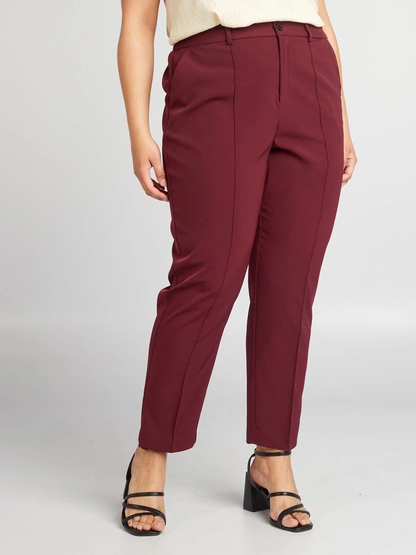 Pantalon cigarette Bordeaux