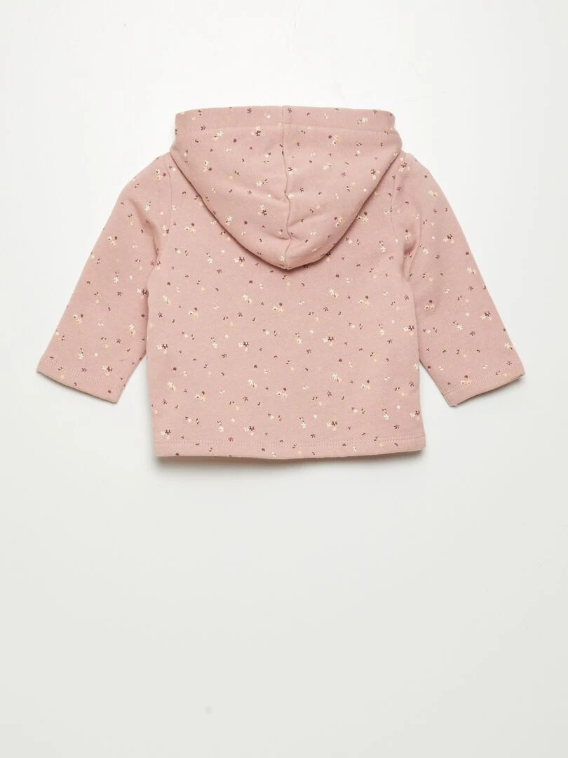 Sweat à imprimé maille bouclette   Camel