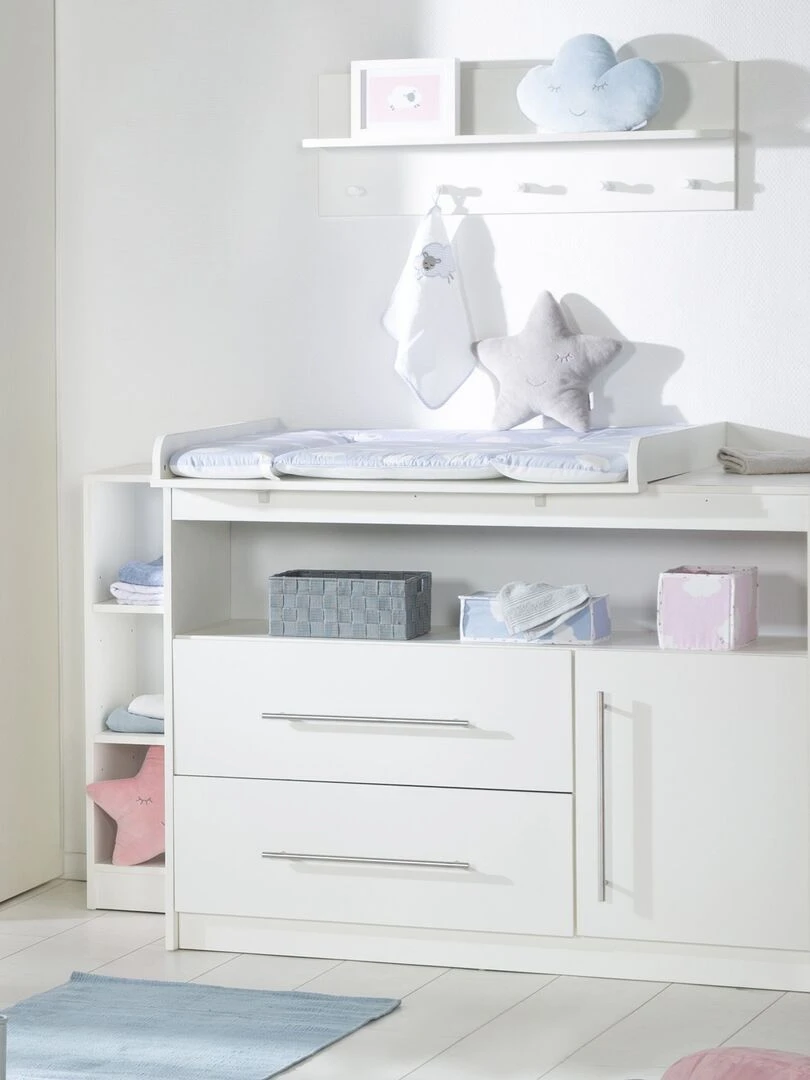ROBA Large Commode à langer "Maren" avec Plan à Langer Amovible   Hauteur 90 5 cm   Blanc