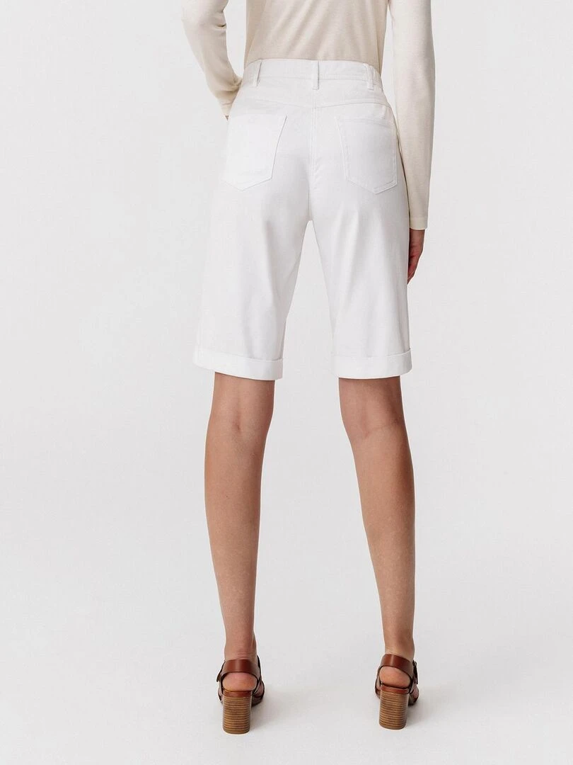 Bermuda coton extensible   Damart   Blanc