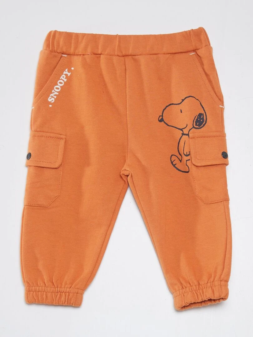 Pantalon 'Snoopy' poches à rabat Orange