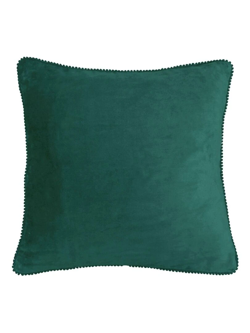 Coussin en velours avec contour perlé 'Deko&co'   Orange