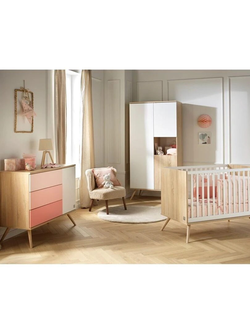 Lit bébé SEVENTIES   SAUTHON   Marron
