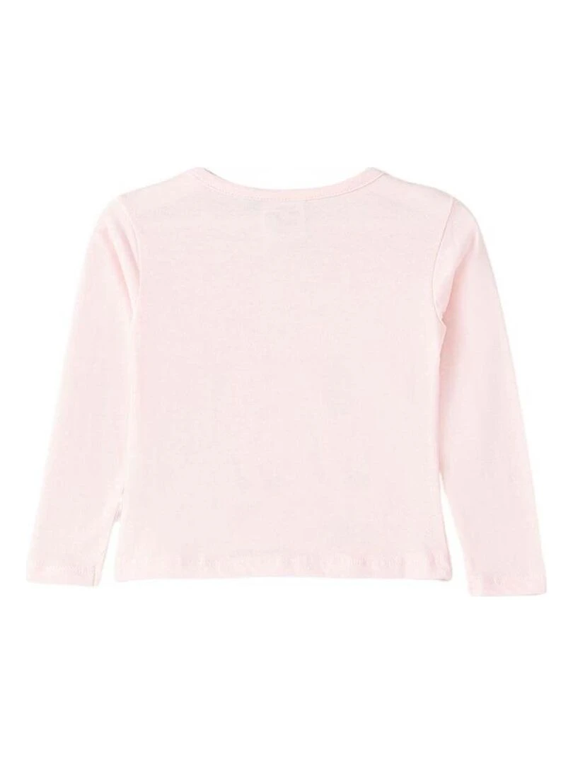 Disney T shirt fille imprimé Minnie en coton Rose clair