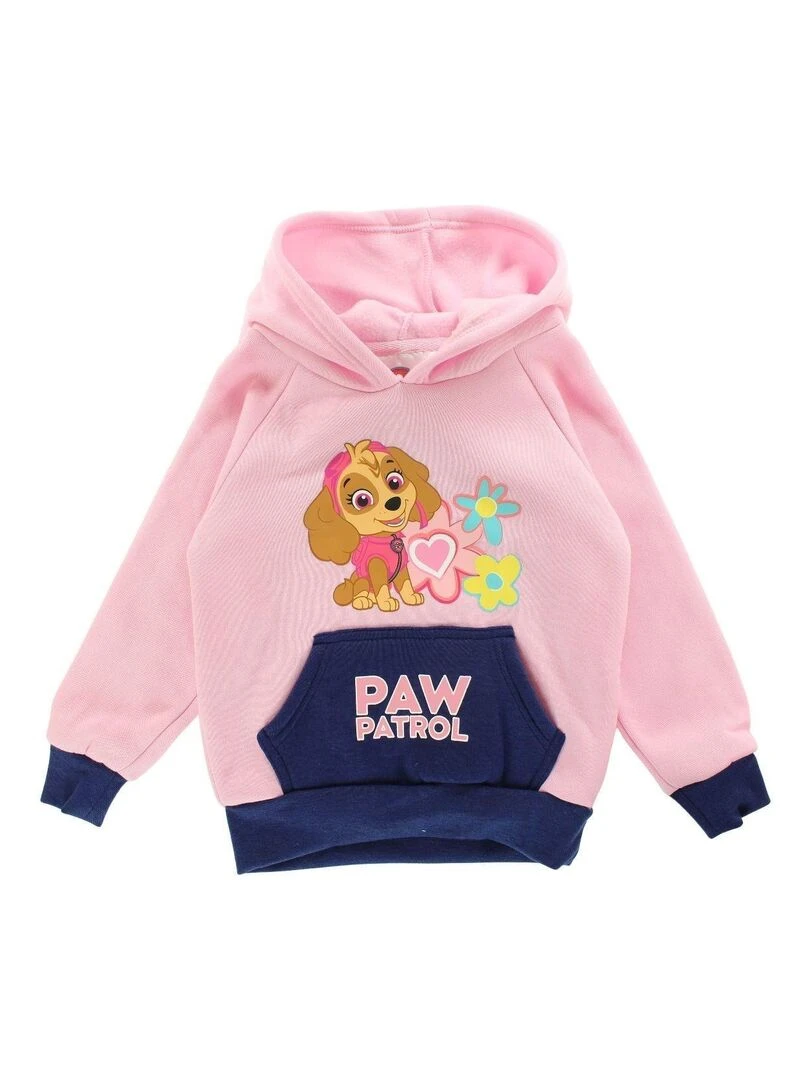 La Pat' Patrouille Sweat fille imprimé La Pat' Patrouille Rose