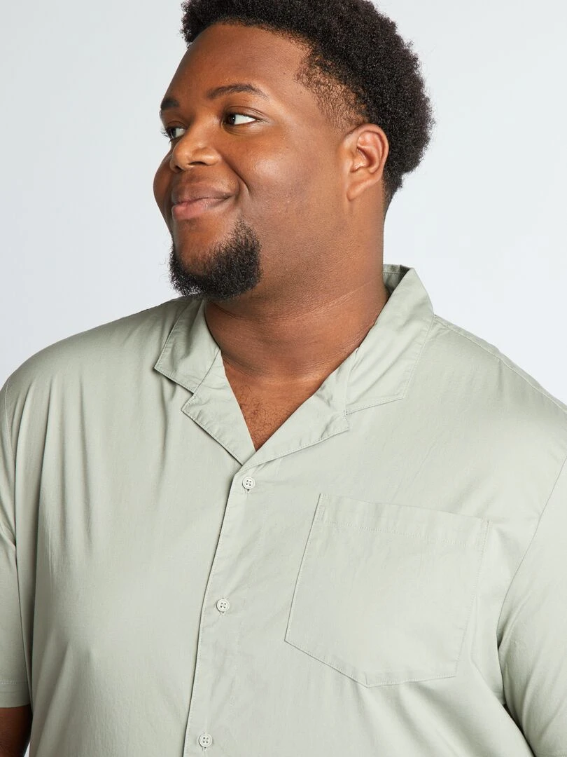 Chemise droite avec poche poitrine   Vert