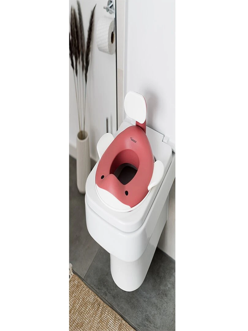 Réducteur de toilette baleine pour enfants   Rose rouge