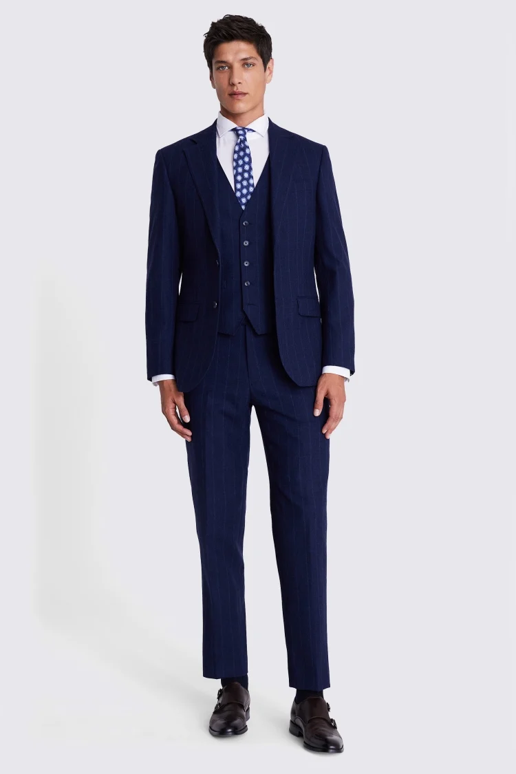 Ted Baker Tailored Fit Navy Check Jacket    Buy Online at Moss
