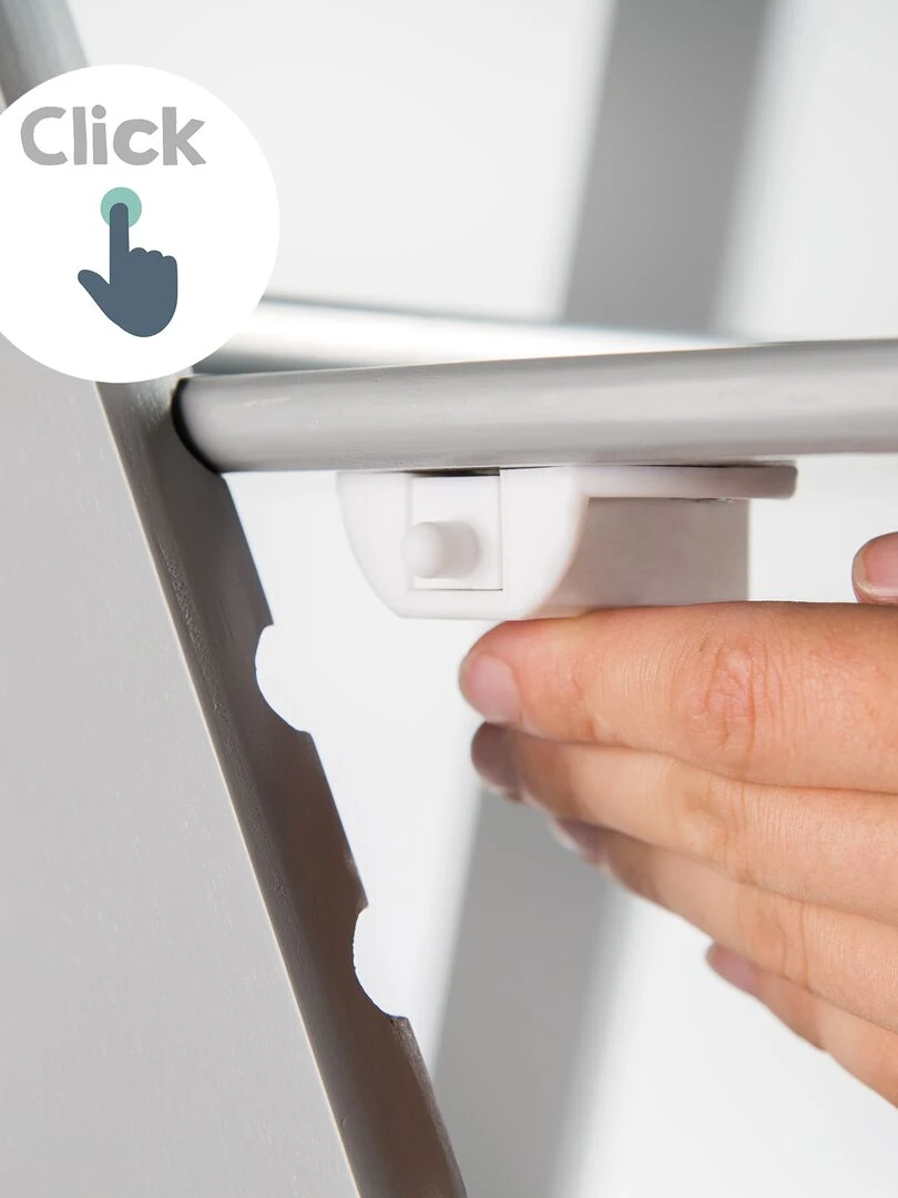 ROBA Chaise Haute Évolutive "Sit Up Click"   Fermeture À Clic Innovante   Gris