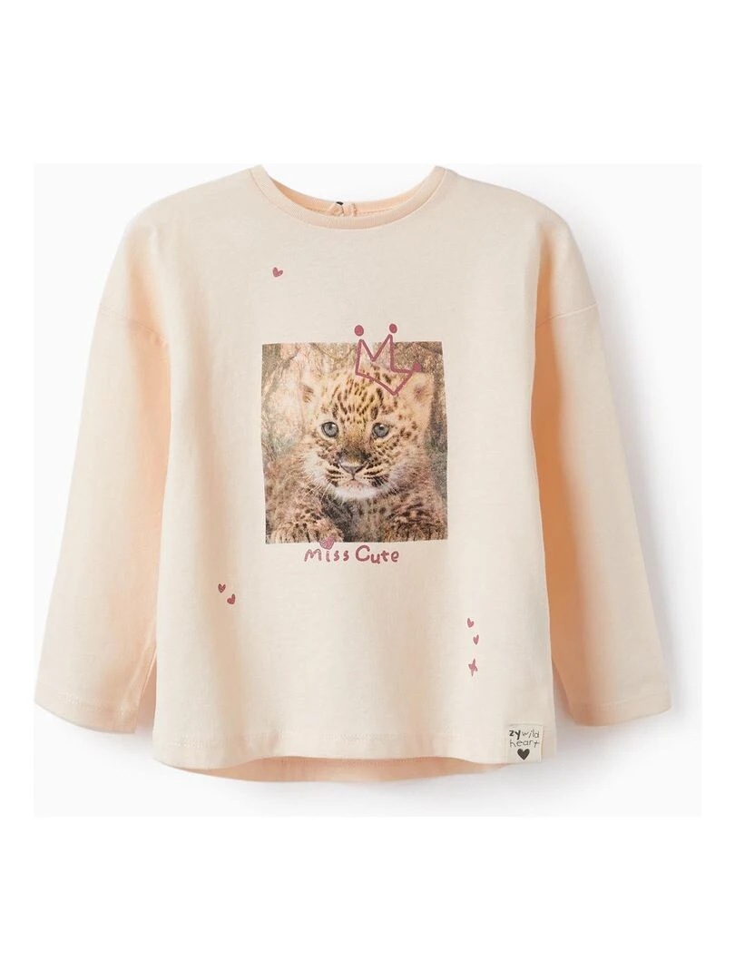 T shirt à manches longues monte carlo 'Zippy' Rose clair