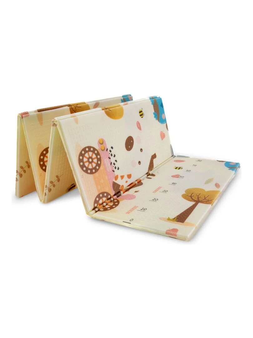 Tapis d'Eveil Pliable Réversible Bébé Ours & Forêt par Kidolo   K   Beige