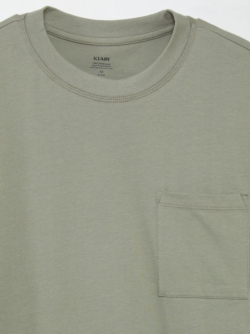 Tee shirt uni coupe large Vert