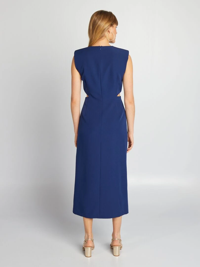 Robe longue à ouvertures   Bleu