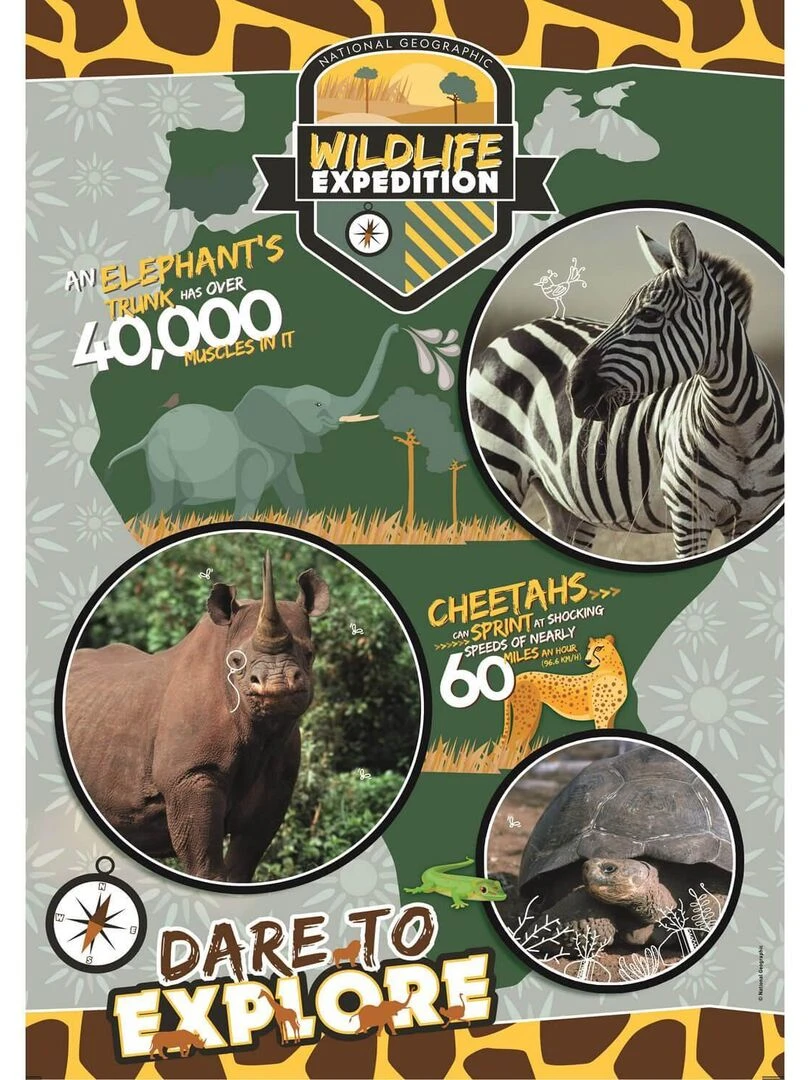 Puzzle 180 pièces : National Geographic Kids : Sauvage N/A
