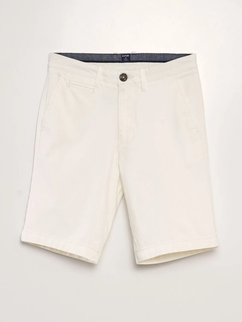 Bermuda chino blanc