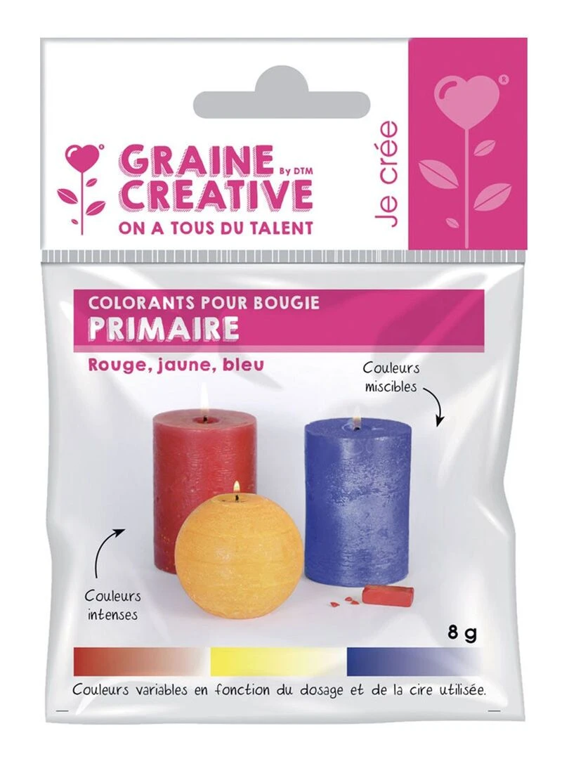 3 colorants solides pour bougies Primaire Multicolore