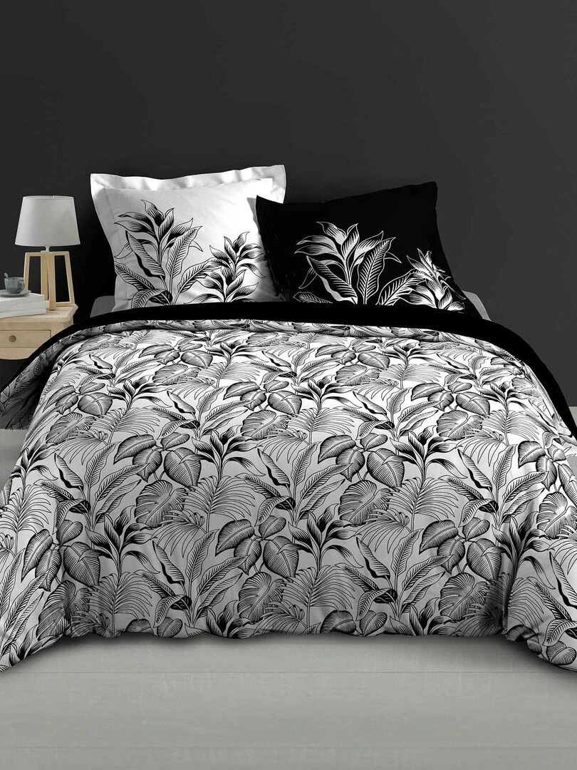 Parure Housse de couette Percale Cabanas Noir