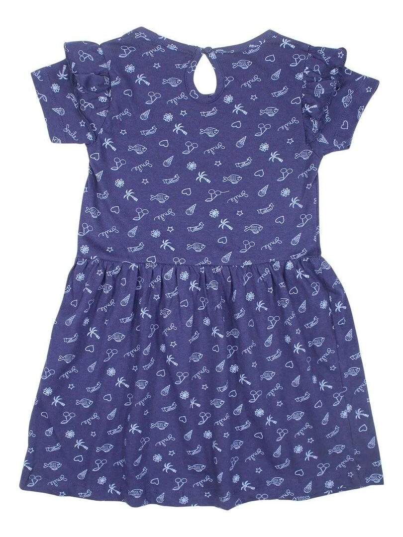 Lee Cooper Robe fille imprimé Lee Cooper en coton Bleu marine