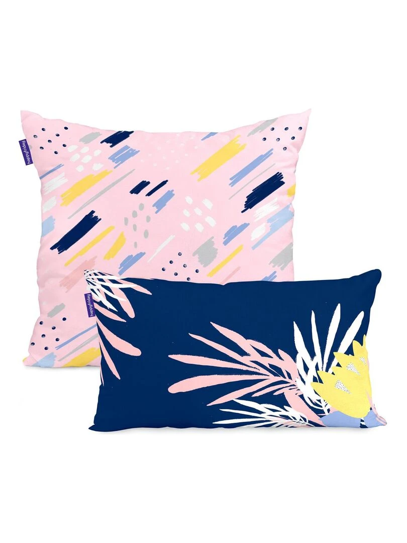 Housse de coussin Tempera "Happyfriday" Blanc