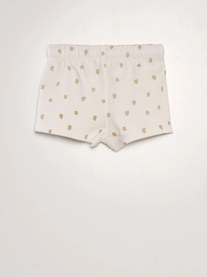 Ensemble t shirt + short   2 pièces   Mixte   Blanc