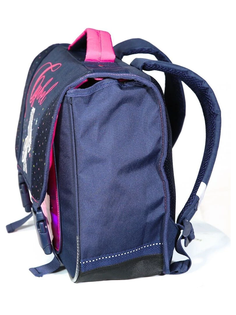 Cartable 38 cm Cybel Cheval / Licorne Marine et Rose Bagtrotter Bleu