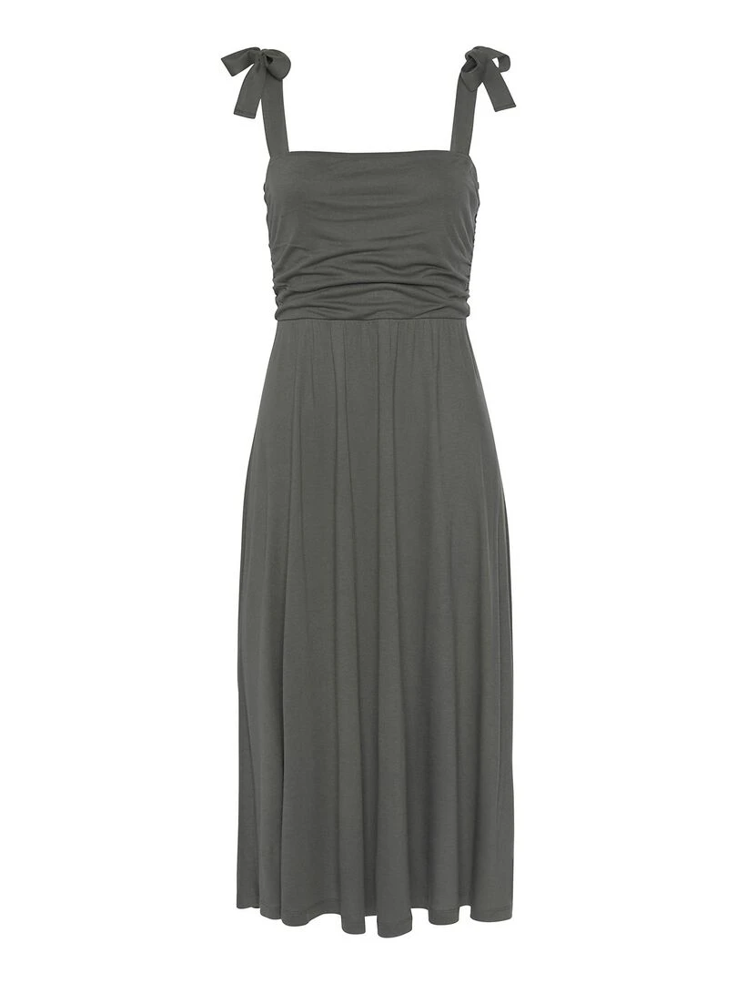 Robe estivale mi longue Olive   Kaki