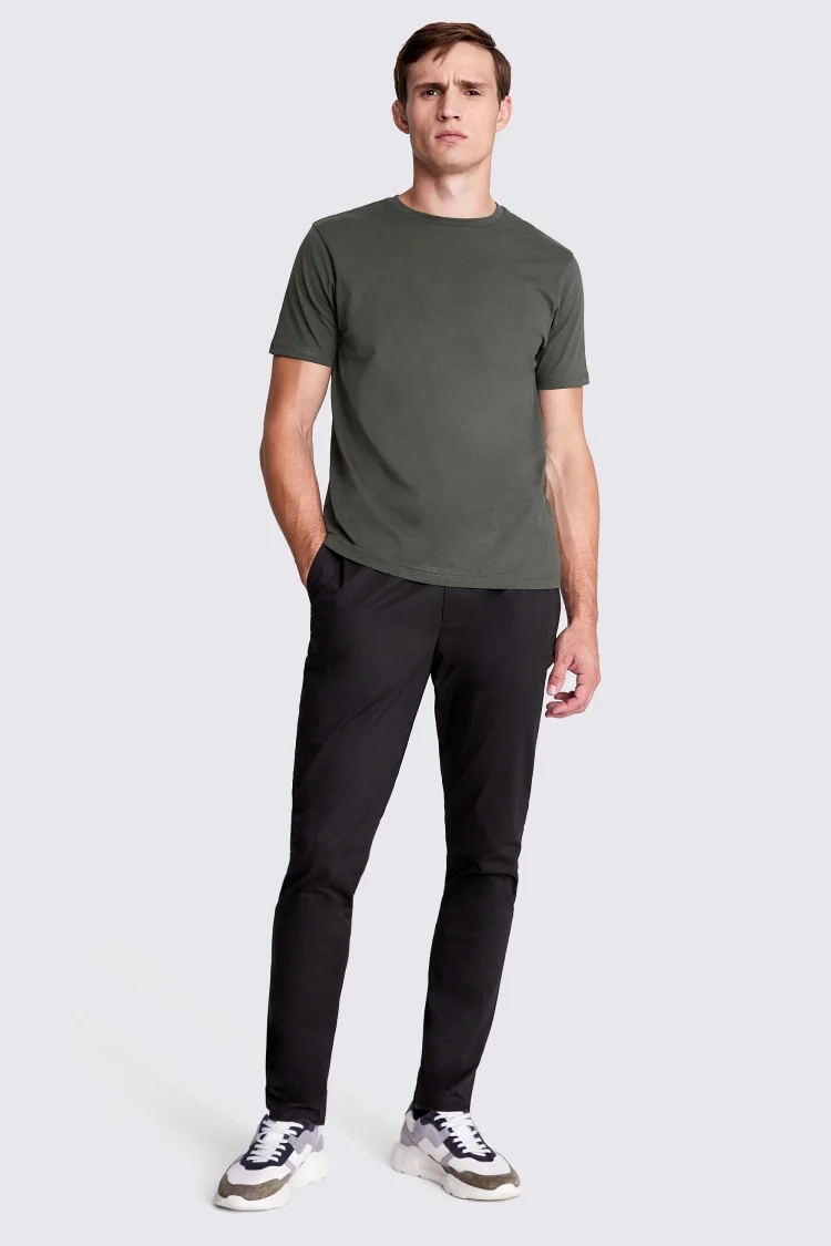 Khaki Crew-Neck T-Shirt Buy Online at Moss