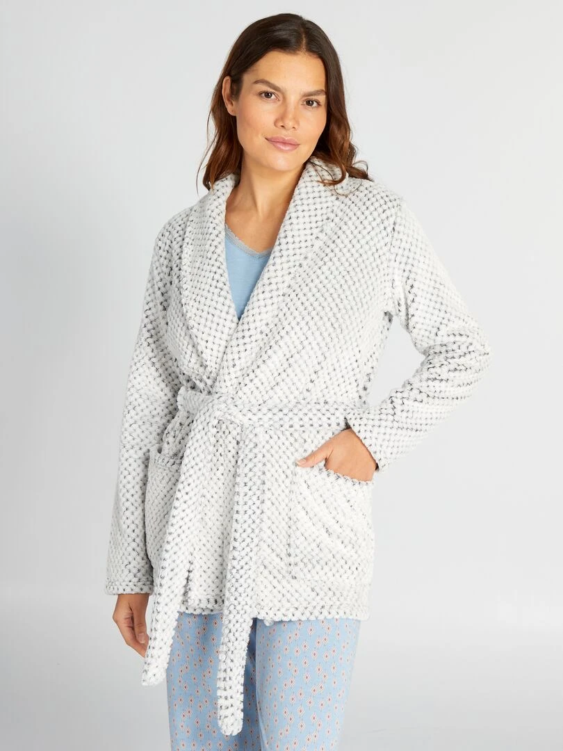 Peignoir en polaire   Gris