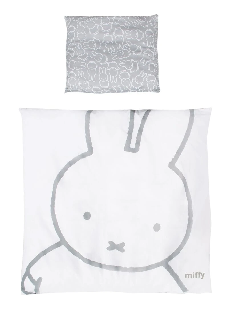 ROBA Berceau miffy® 40x90 cm + Équipement Complet   Bois Laqué Blanc   Blanc