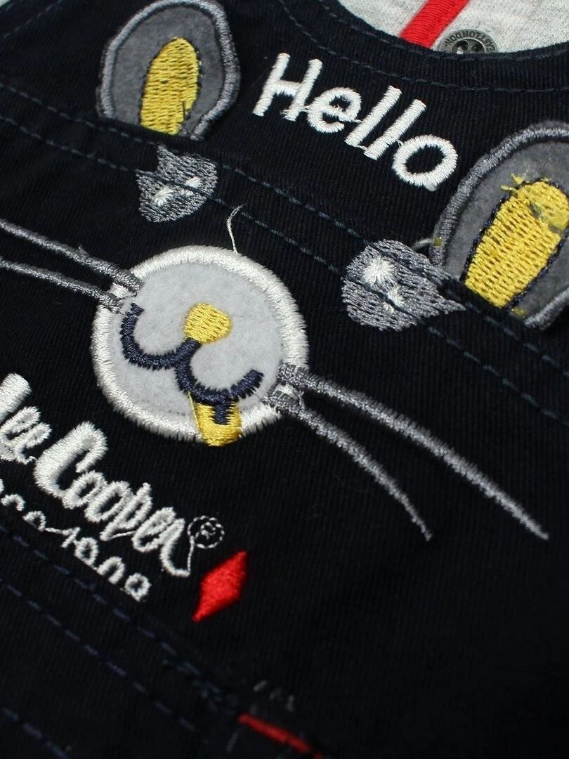 Lee Cooper   Ensemble ​​Polo salopette bébé garçon Imprimé Lee Cooper   Noir