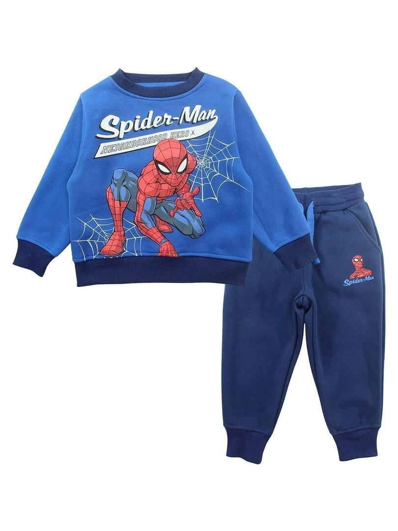 Disney Ensemble Sweat pantalon garçon Imprimé Spiderman Bleu marine