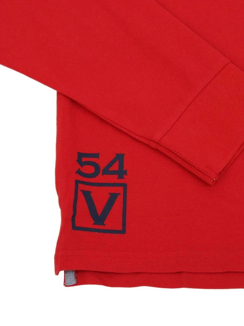 Polo manches longues garçon ECEDICE   VENT DU CAP   Rouge
