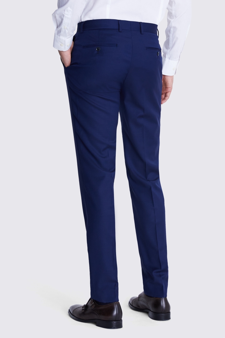 Tailored Fit Navy Twill Trousers Buy Online at Moss
