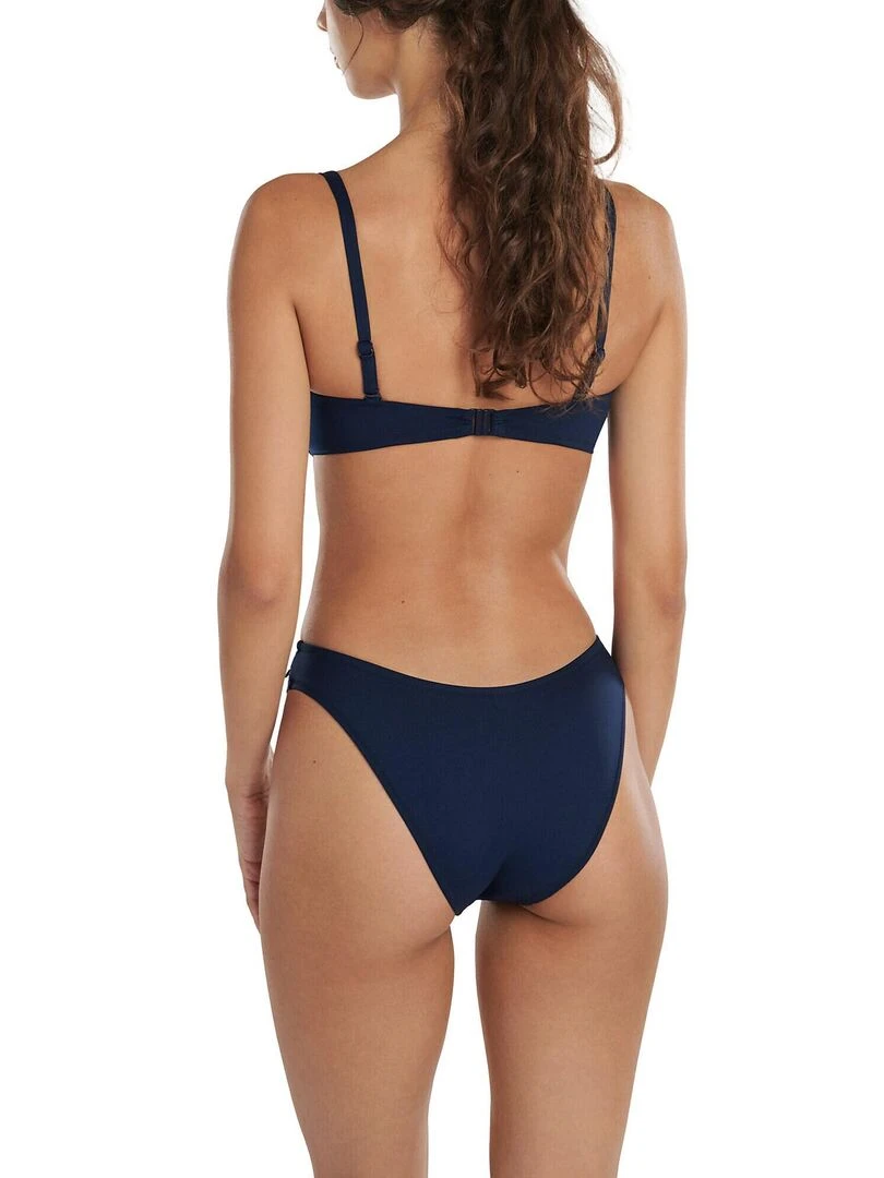 Bas maillot slip de bain échancré taille basse Santorini   Bleu