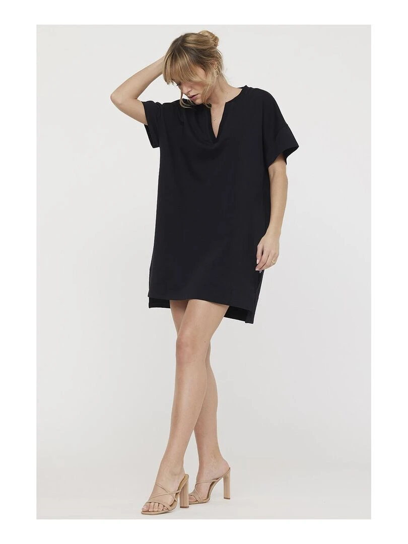 Lee Cooper Robe manches courtes coton LOLIK Noir