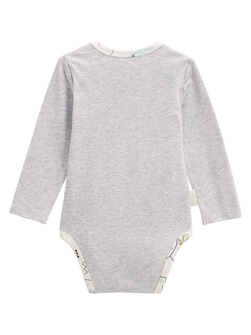 Lot de 2 bodies bébé manches longues Yakutat   Gris Gris