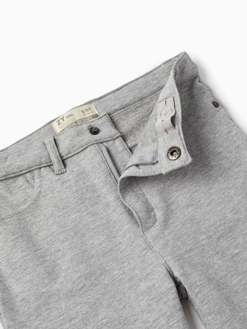 Jeggins en coton brossé pour fille 'Skinny Fit'  NORTHERN CALLING   Gris