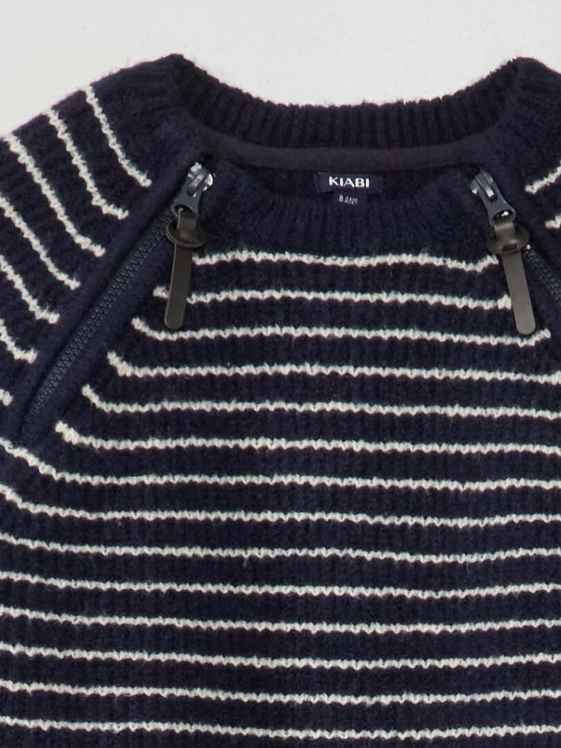 Pull en maille grosse jauge   So Easy   Marine