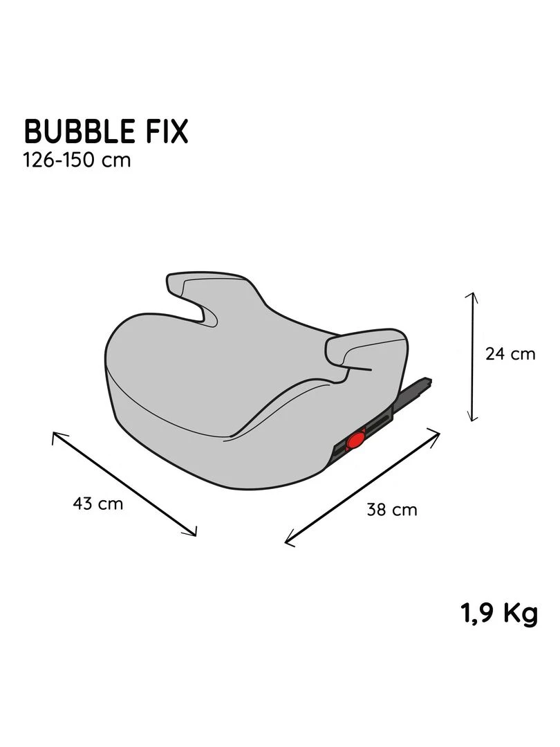 Nania – Rehausseur fixations isofix BUBBLE FIX   Noir