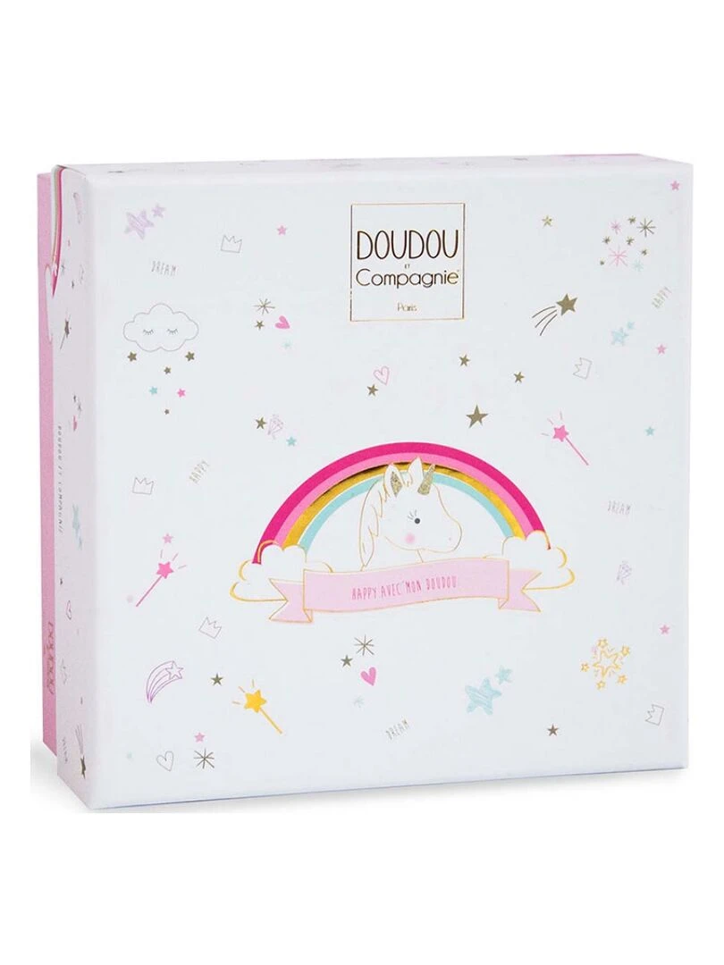 Coffret doudou plat Ma jolie licorne (20 cm)   N/A