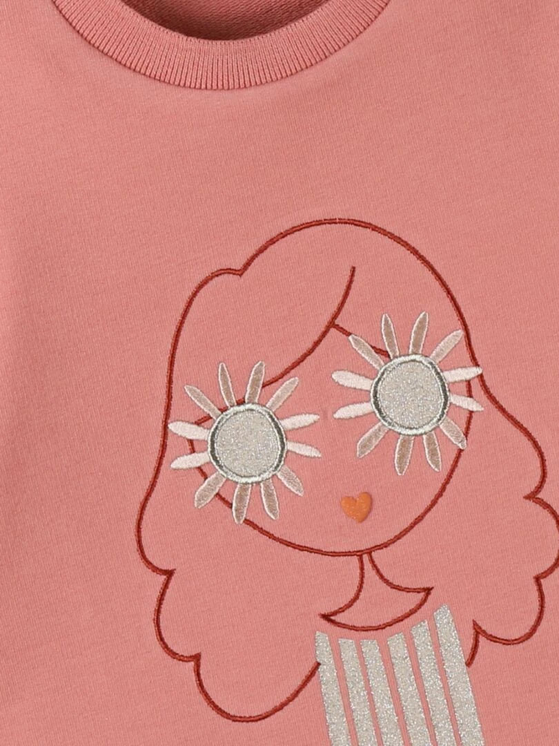 Robe petite fille en molleton    Noukie's   Rose