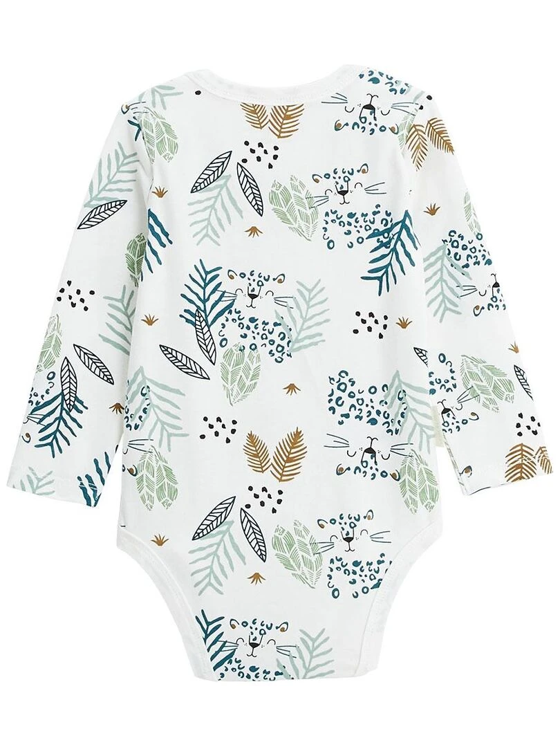 Lot de 2 bodies bébé manches longues Borneo   Bleu